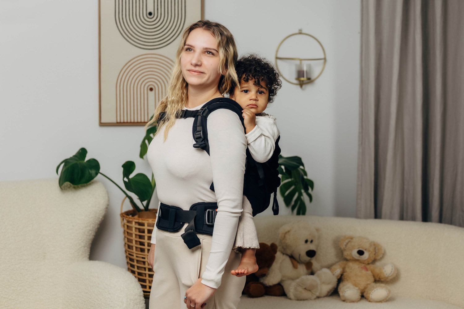 LennyLamb LennyPreschool Kleinkindtragehilfe - Little Herringbone Ebony Black