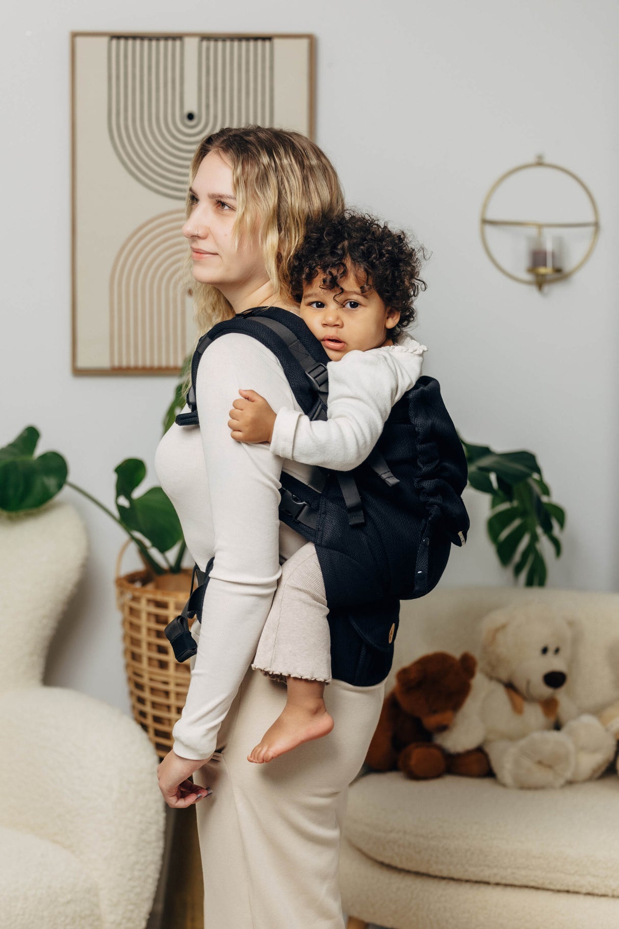 LennyLamb LennyPreschool Kleinkindtragehilfe - Little Herringbone Ebony Black
