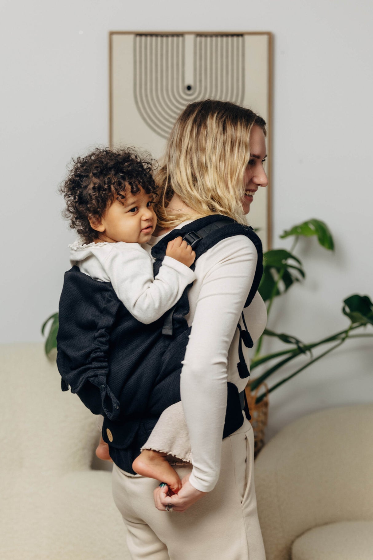 LennyLamb LennyPreschool Kleinkindtragehilfe - Little Herringbone Ebony Black