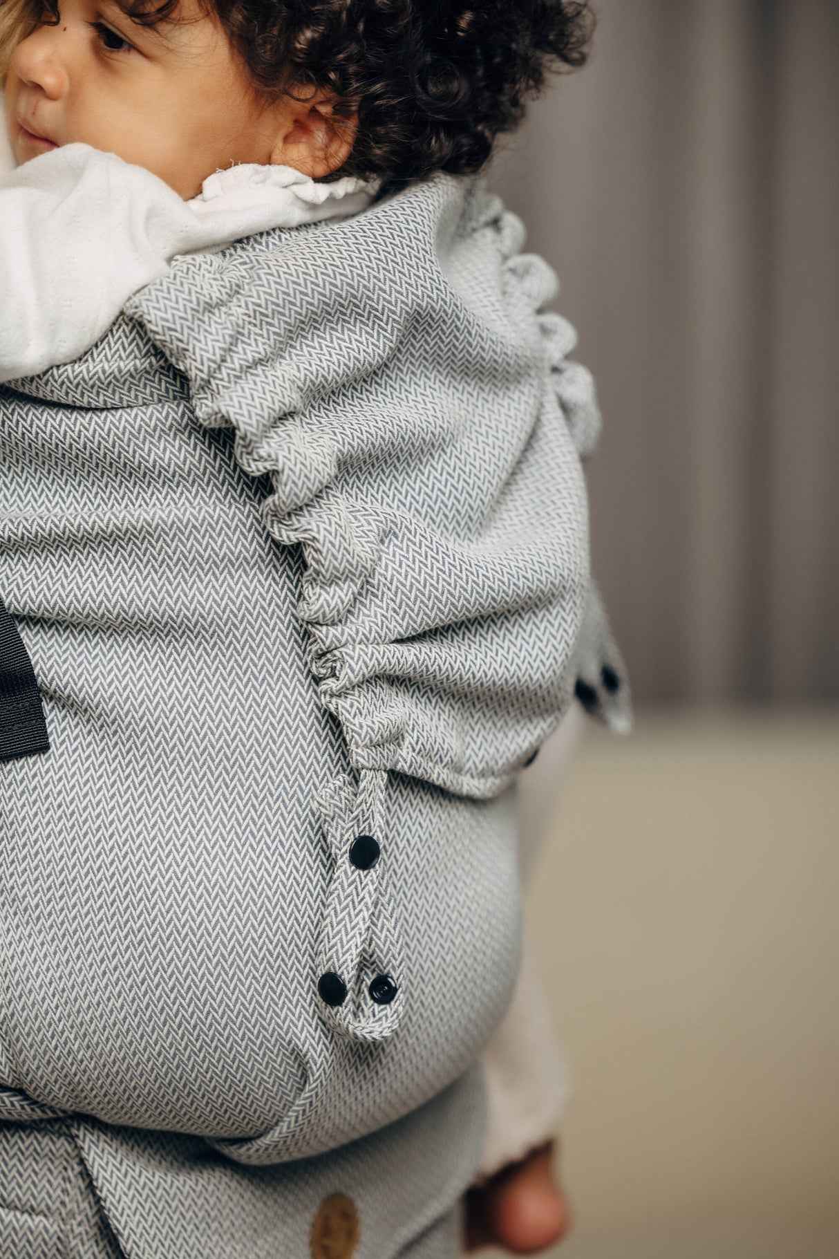 LennyLamb LennyPreschool (bis zu 30kg) - Kleines Fischgrätmuster Grau