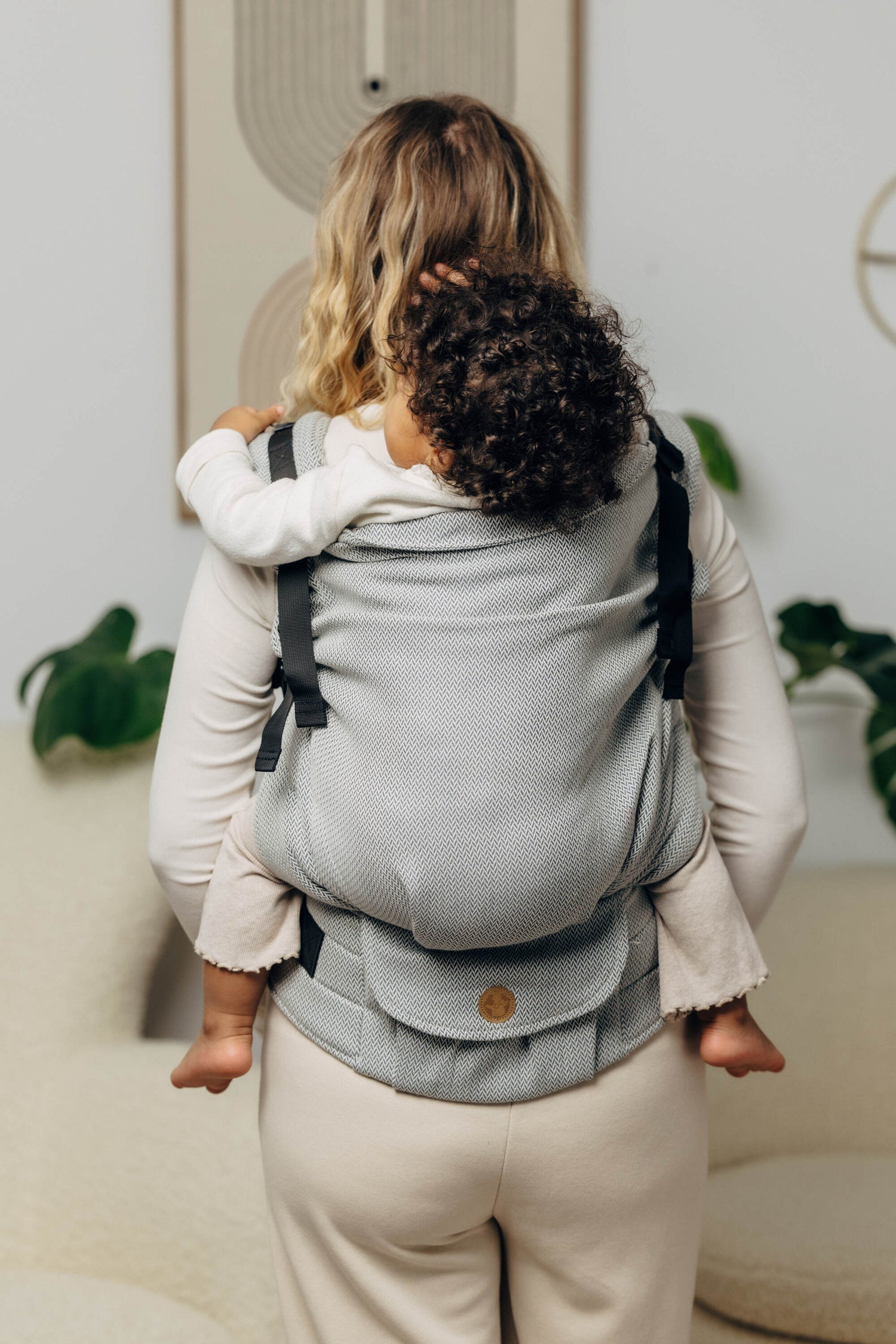 LennyLamb LennyPreschool (bis zu 30kg) - Kleines Fischgrätmuster Grau