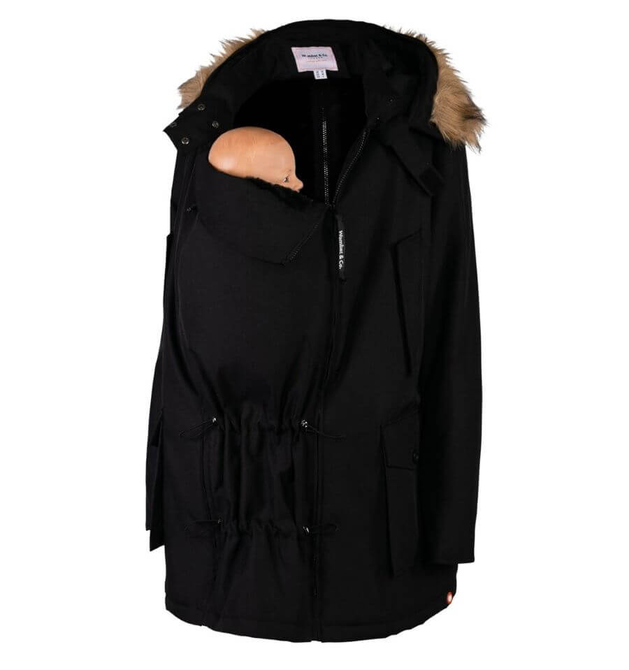 Wombat & Co Bandicoot Black & Black babywearing coat men