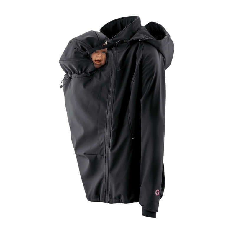 Shop Mamalila Mamalila Softshell Babywearing Jacket Allrounder - Black at Babymaxi