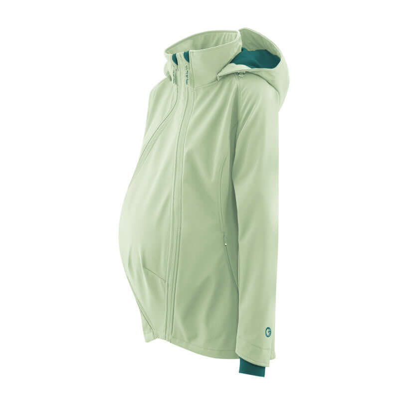Shop Mamalila Mamalila Softshell Babywearing Jacket Allrounder - Mint at Babymaxi