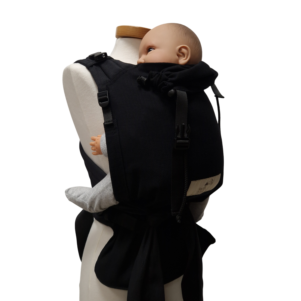 Storchenwiege Talemo Half-Buckle Babytrage - Black
