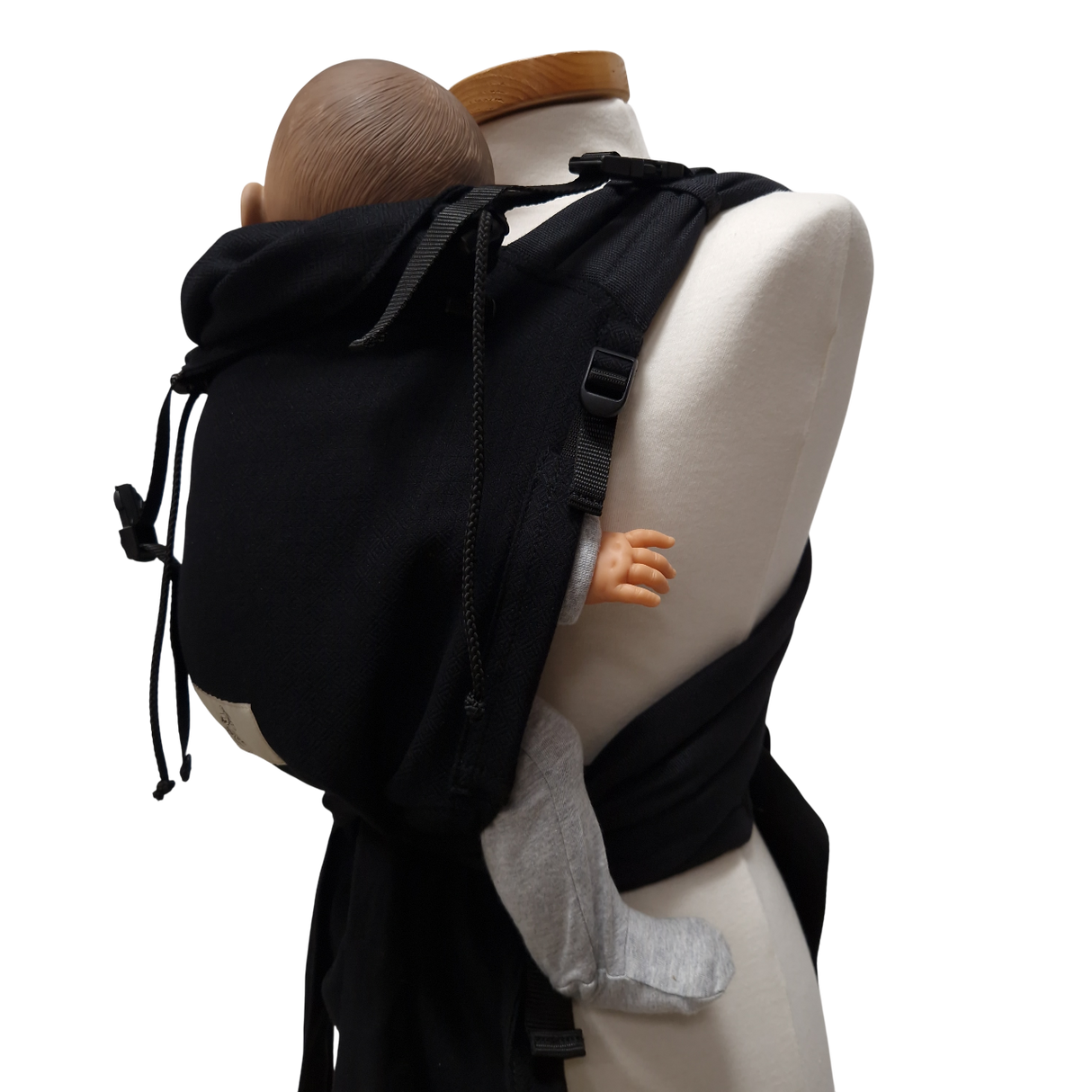 Storchenwiege Talemo Half-Buckle Babytrage - Black