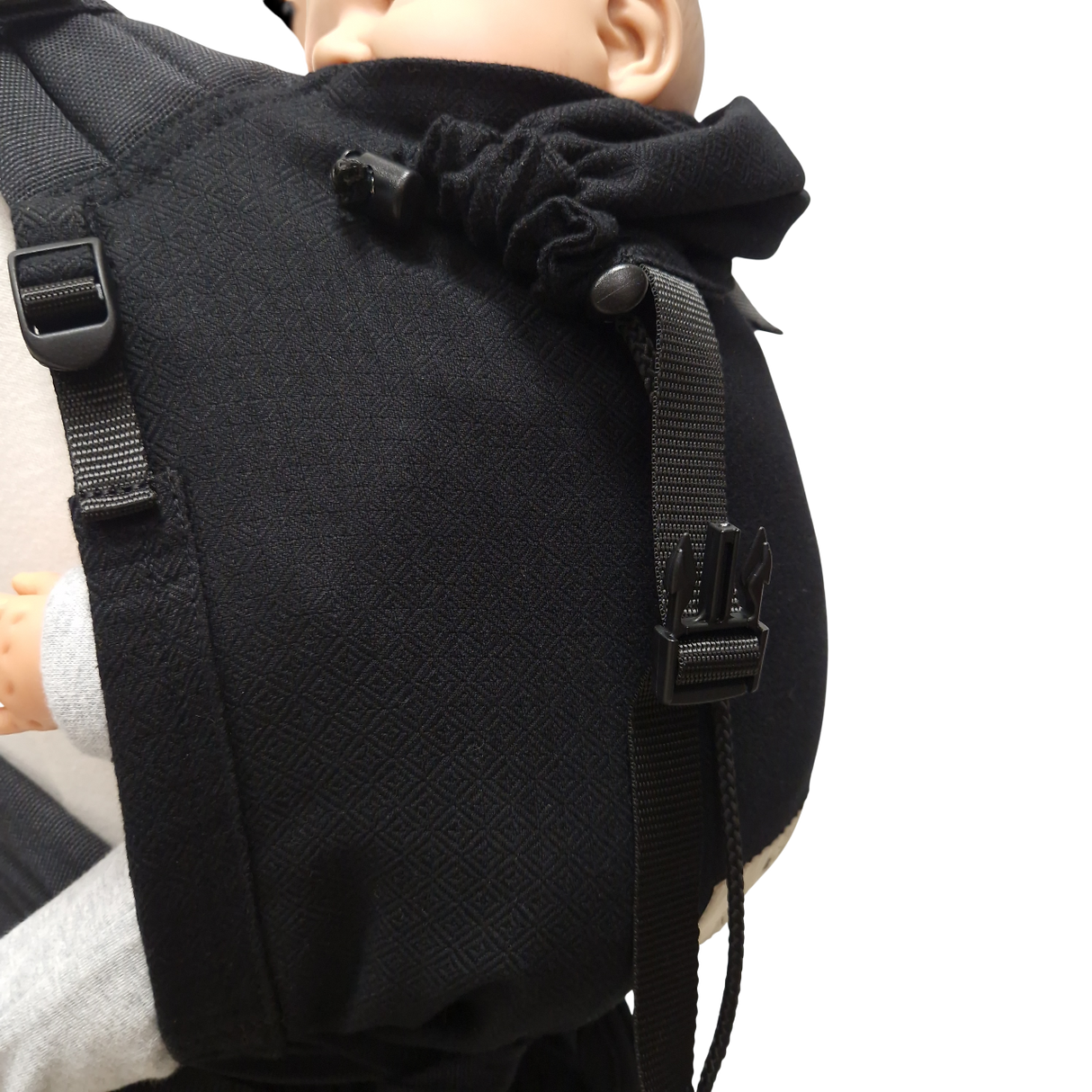 Storchenwiege Talemo Half-Buckle Babytrage - Black