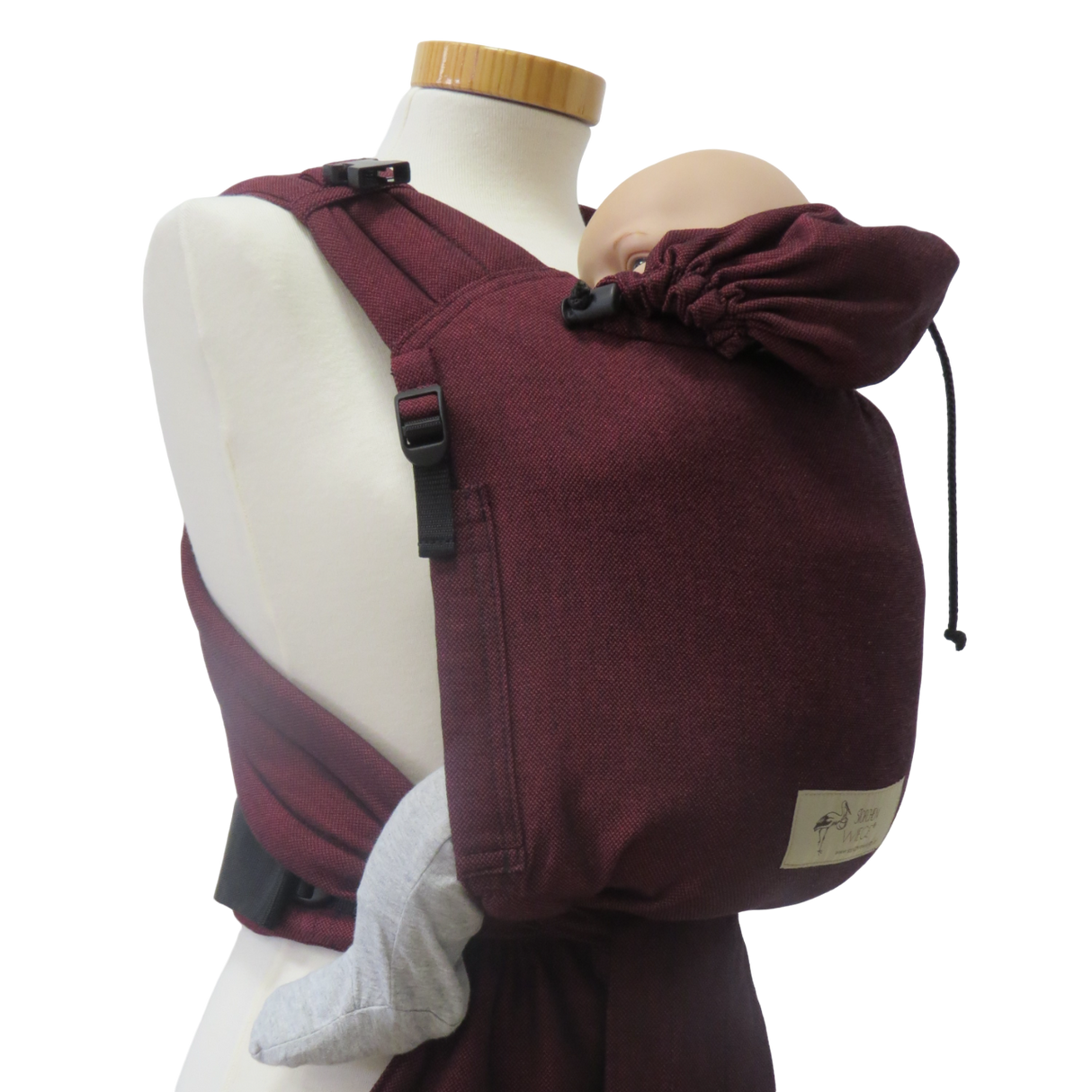 Storchenwiege Talemo Half-Buckle Babytrage - Bordeaux