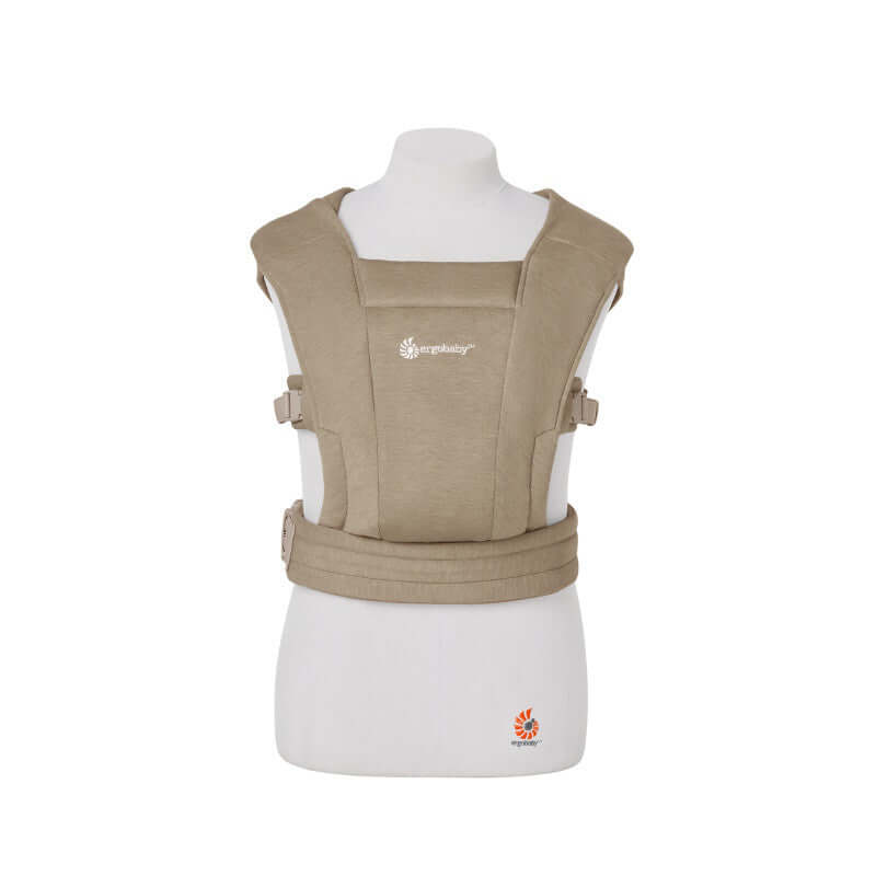 Ergobaby Embrace - Soft Olive baby carrier on a mannequin, providing comfort and ergonomic support | Babymaxi