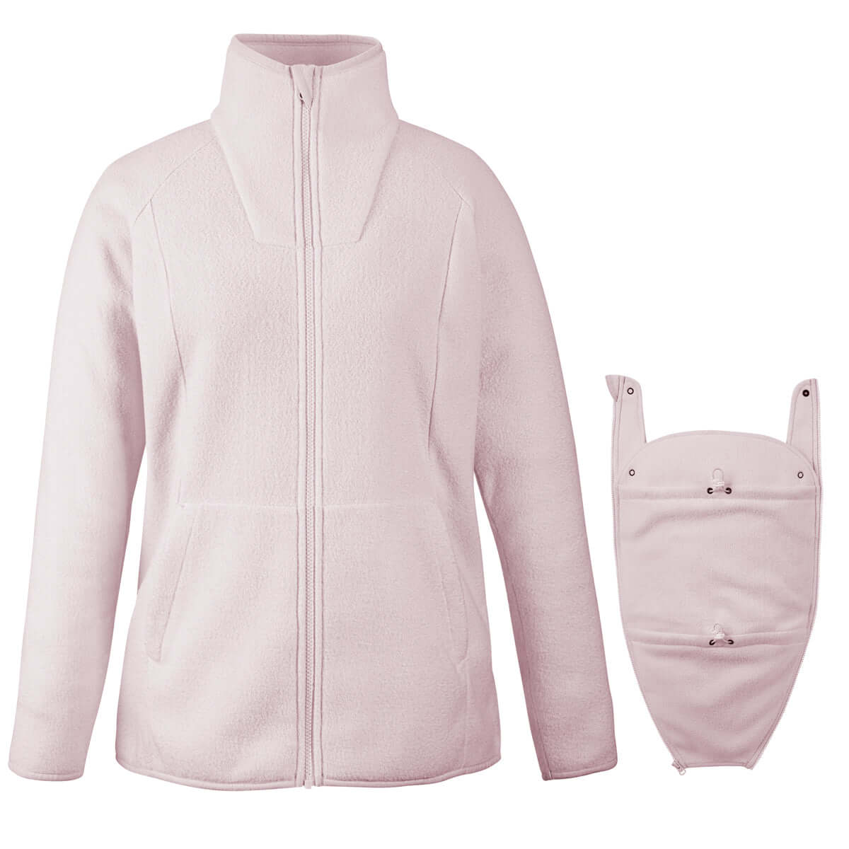 Mamalila Basel Baby Carrier Fleece Jacket – Soft Lilac for babywearing comfort and warmth | Babymaxi