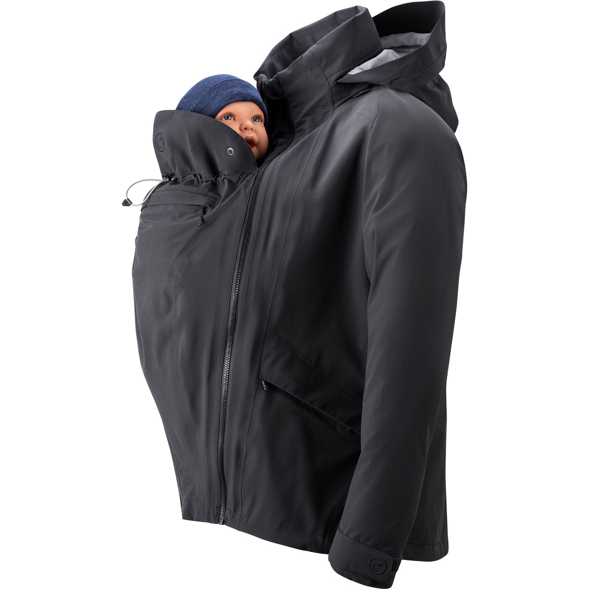 Mamalila Explorer Dad Wasserdichte Baby Tragejacke - Black