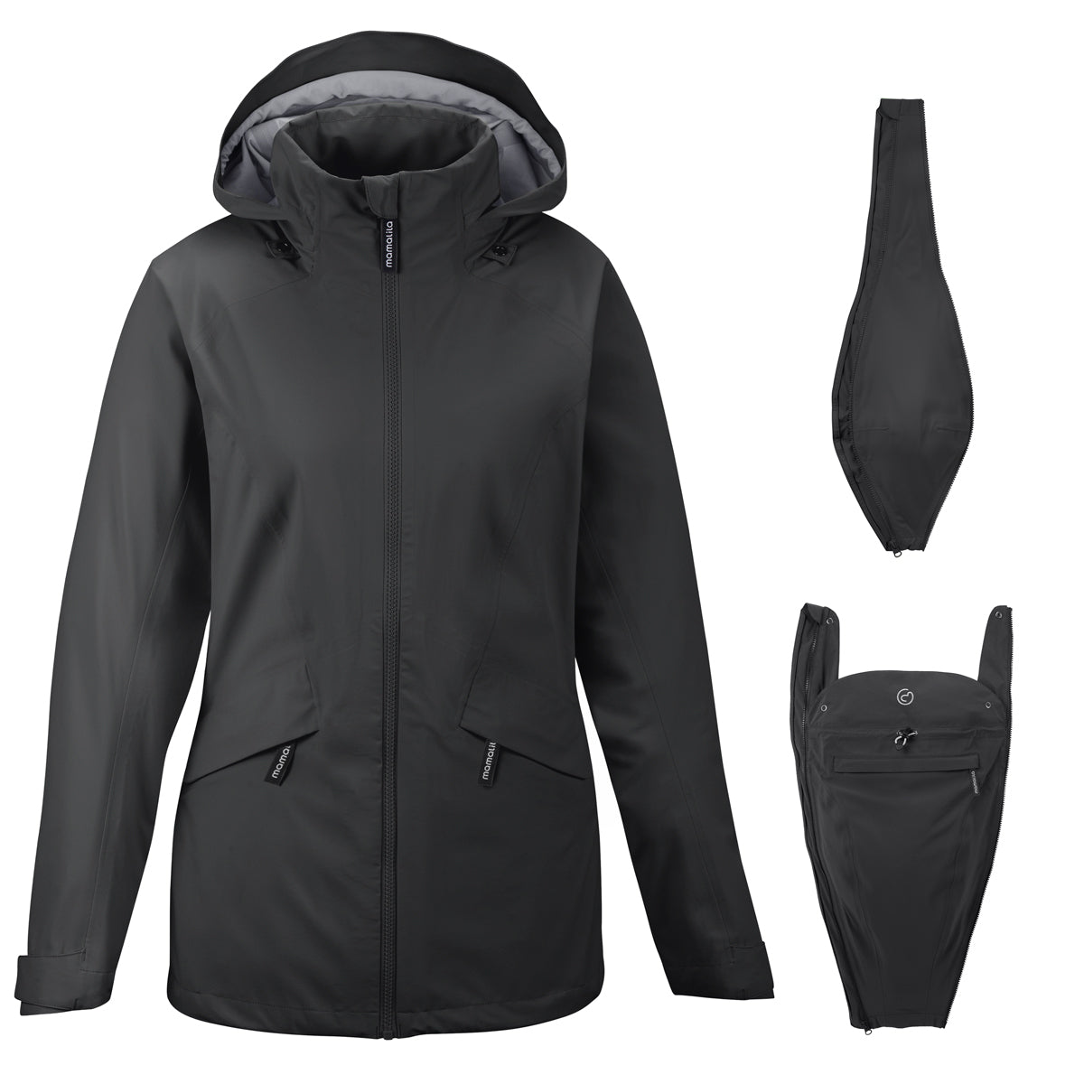Mamalila Explorer Outdoor Babytrage Jacke - Black