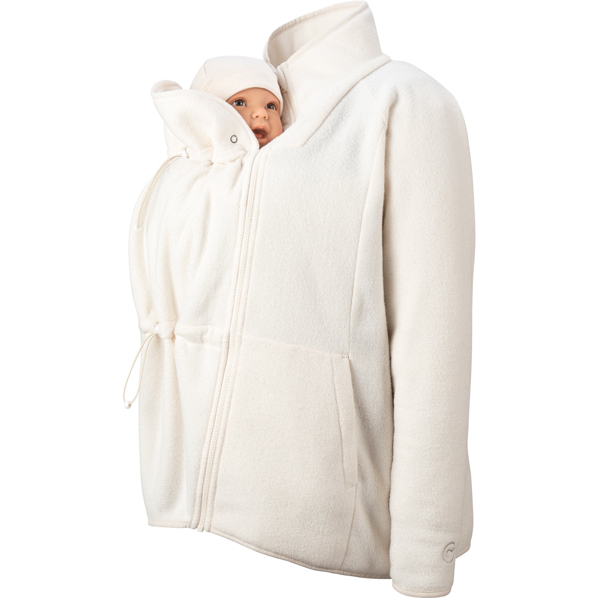 Mamalila Basel Babytrage Fleecejacke – Off White