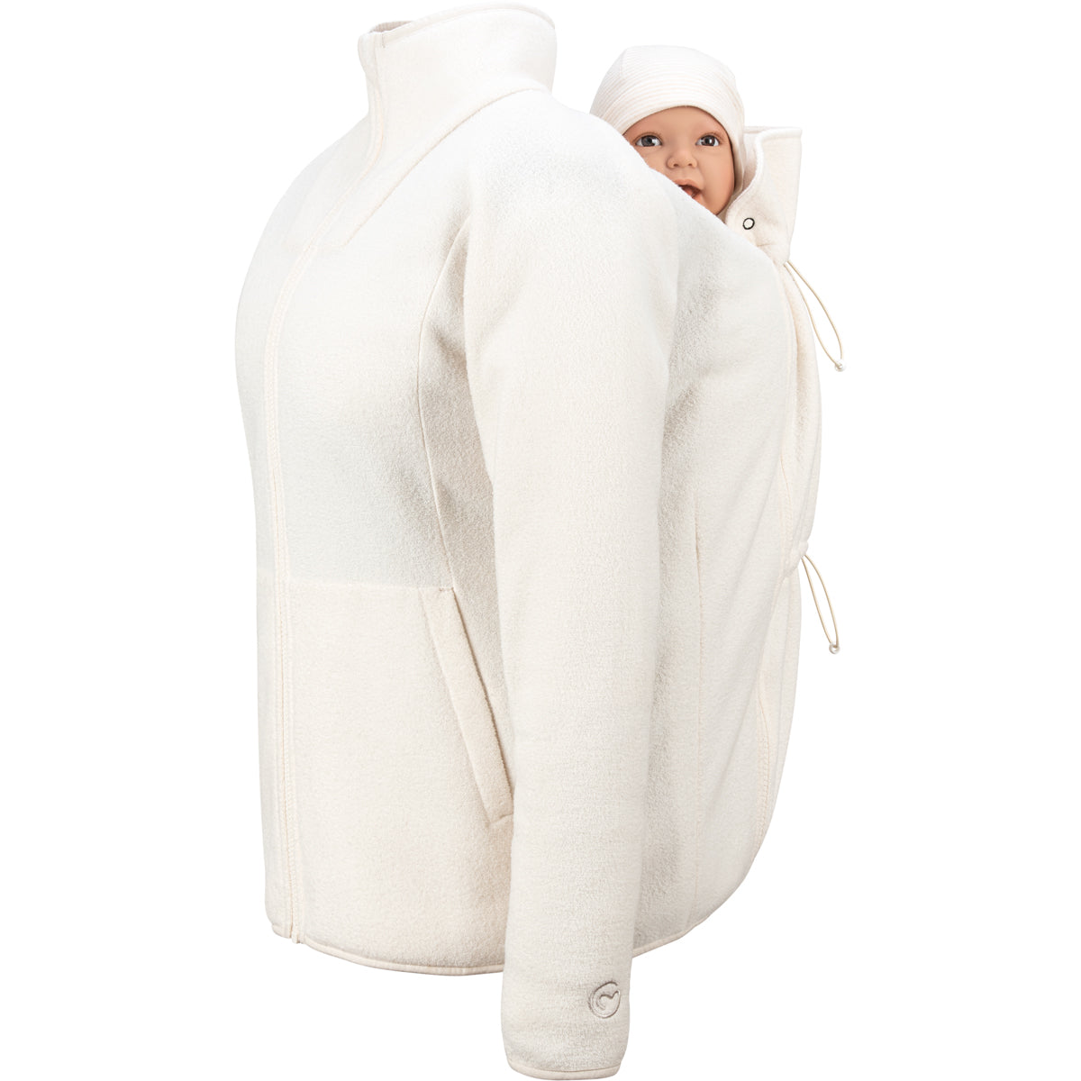 Mamalila Basel Babytrage Fleecejacke – Off White