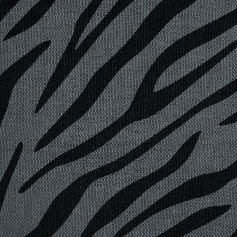 Manduca Doll Carrier - Zebra fabric pattern featuring black and gray zebra stripes, perfect for kids and their favorite toys | Babymaxi