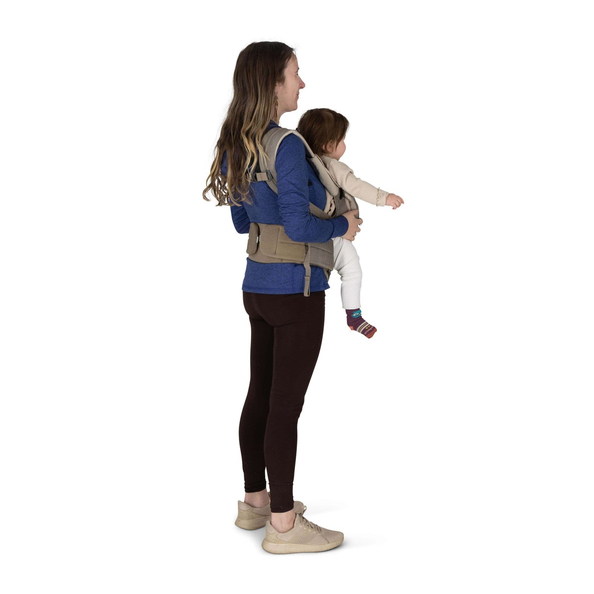 Osprey Poco Soft Child Carrier LT - Tan Concrete, ergonomic baby carrier for active parents carrying toddler | Babymaxi