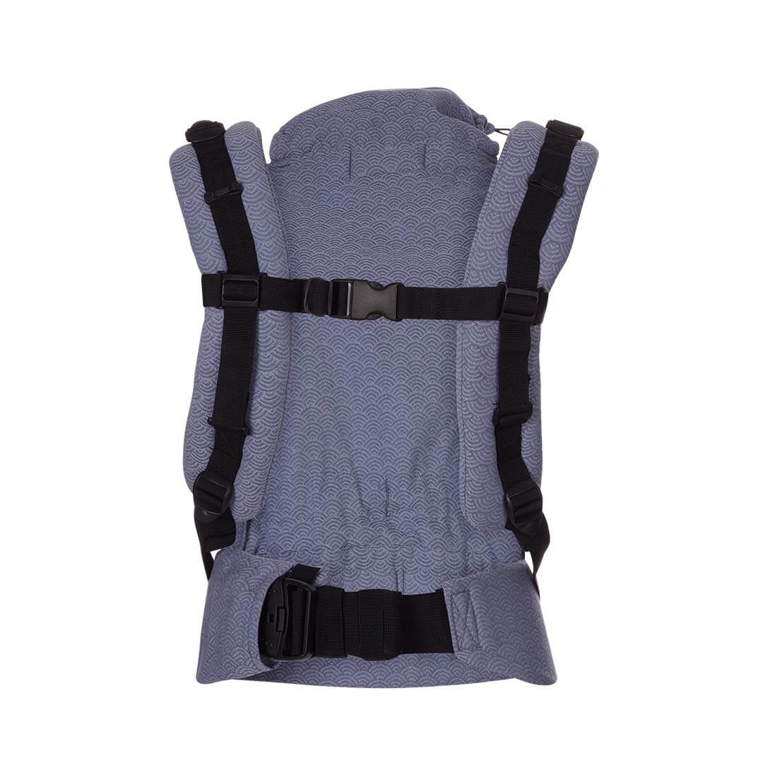 Quokkababy E-Carrier - Blue Vibes back view with ergonomic design and adjustable straps | Babymaxi