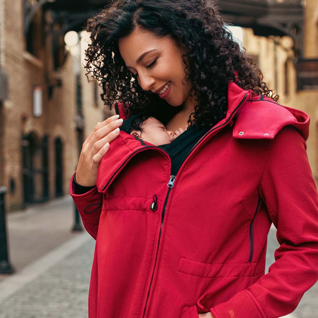 Wombat & Co. London Shell Baby Tragemantel - Cherry Red