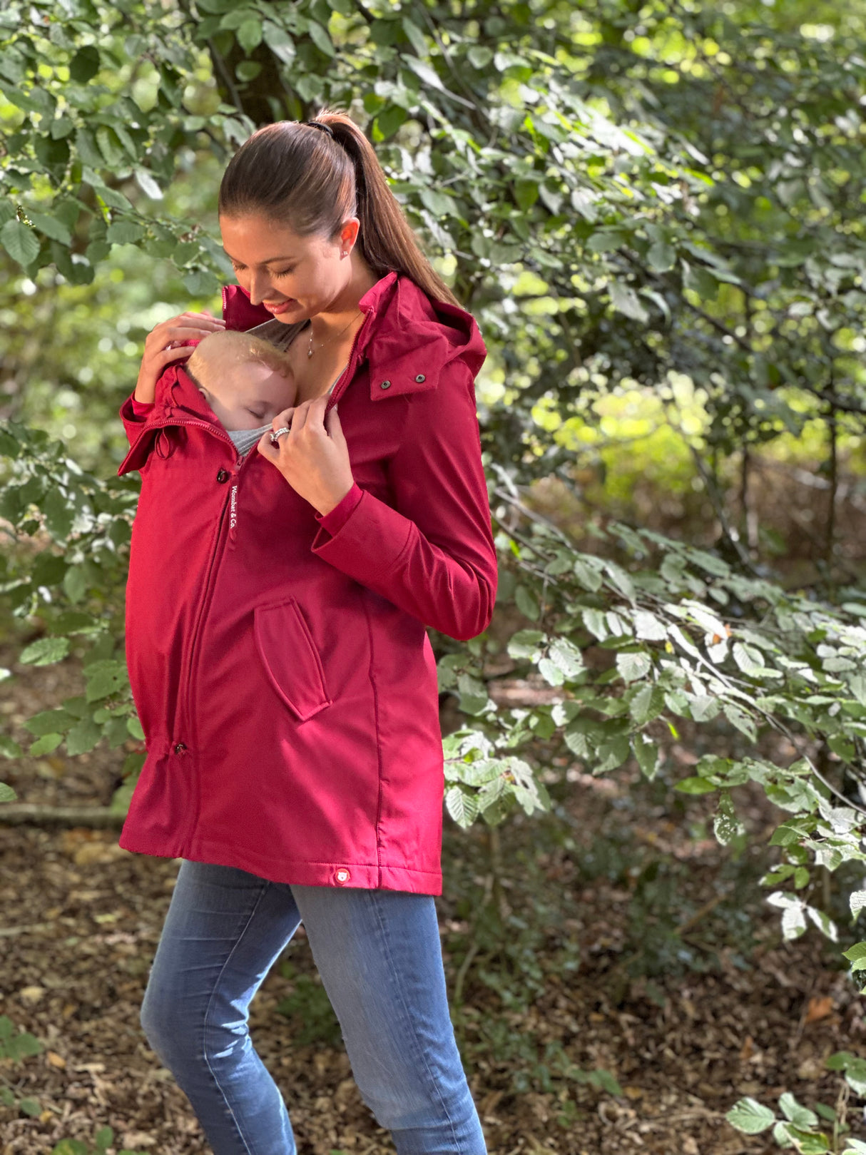 Wombat & Co. London Shell Baby Tragemantel - Cherry Red