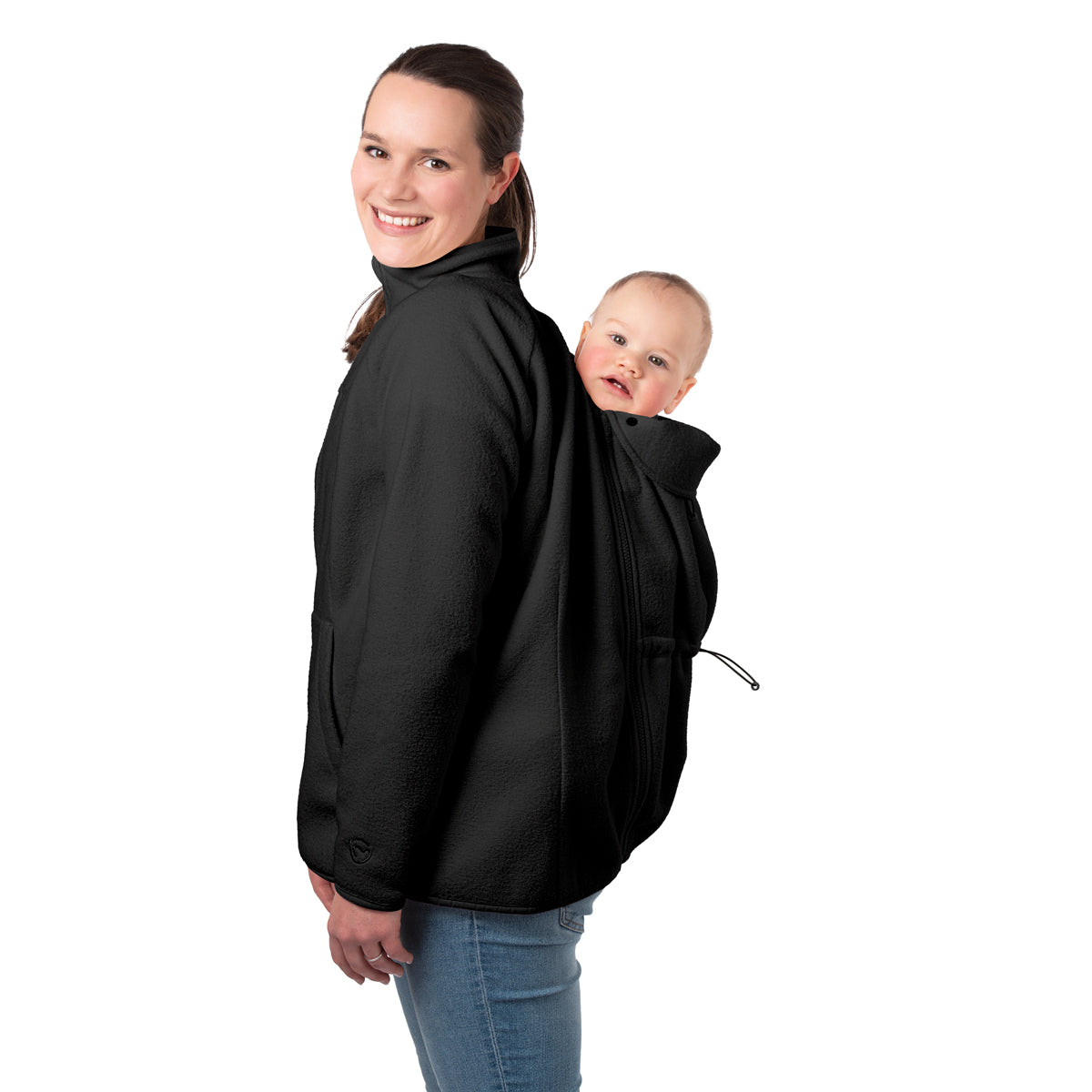 Mamalila Basel Babytrage Fleecejacke – Black