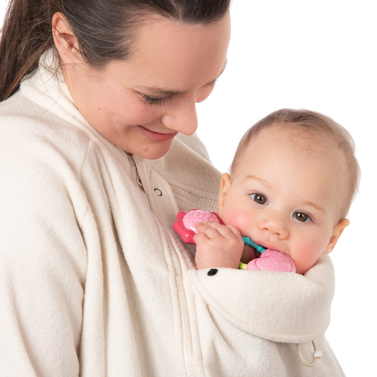 Mamalila Basel Babytrage Fleecejacke – Off White