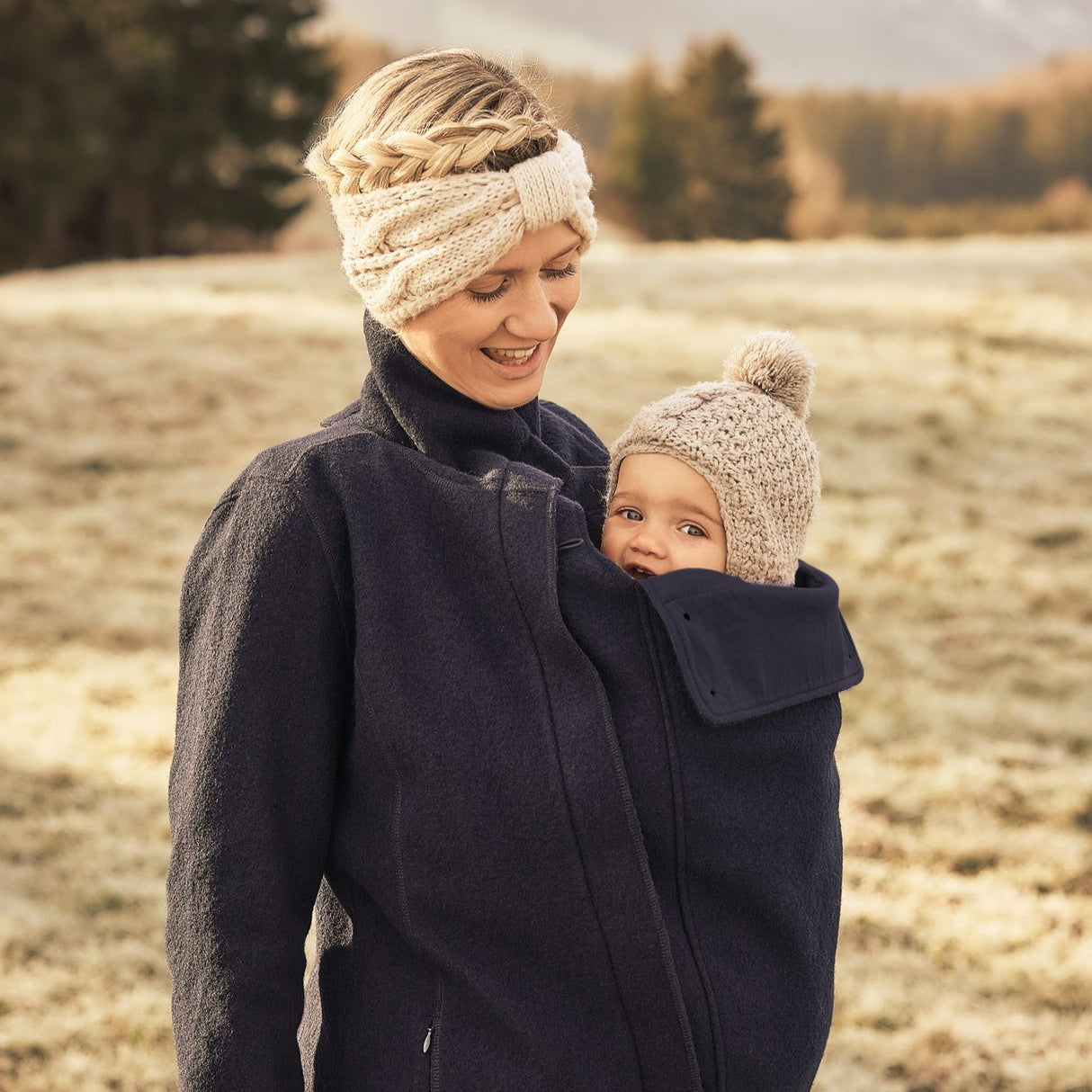 Mamalila Eco Wool Baby Tragemantel Oslo - Navy