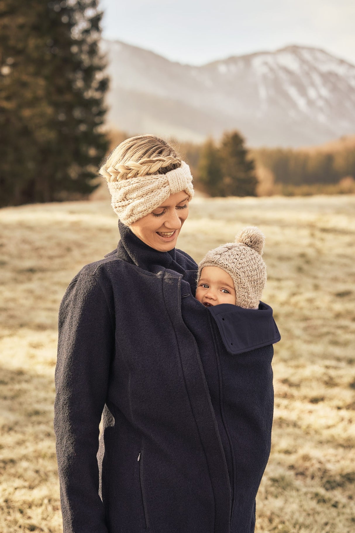 Mamalila Eco Wool Baby Tragemantel Oslo - Navy