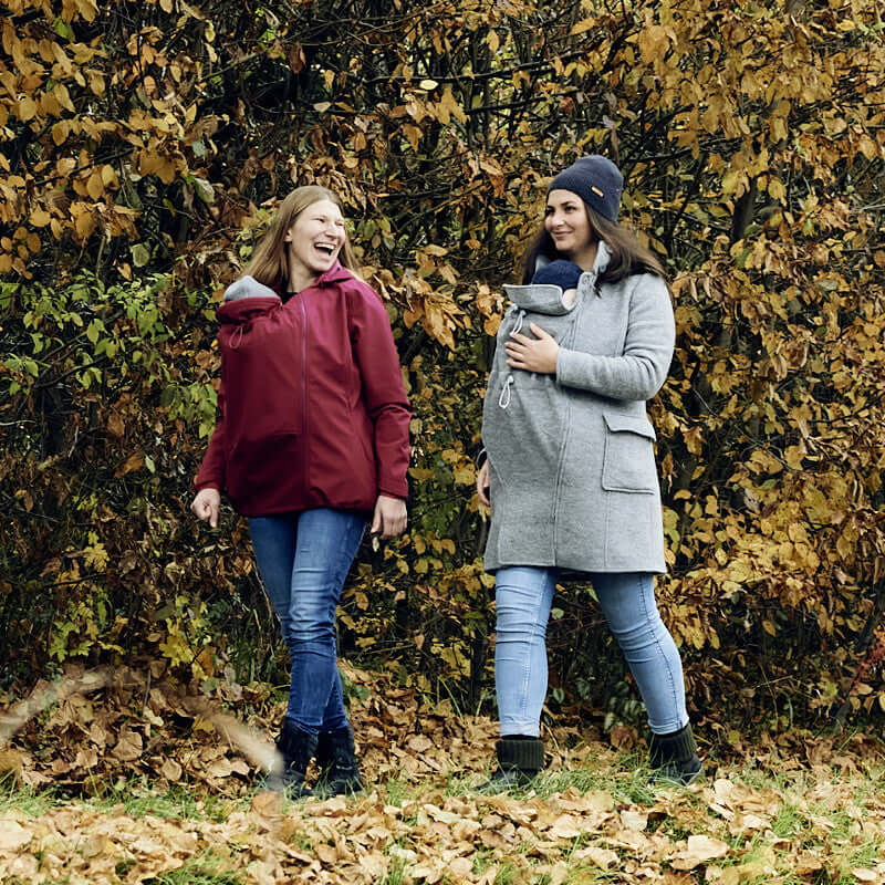 Shop Mamalila Mamalila Softshell Babywearing Jacket Allrounder - Berry at Babymaxi