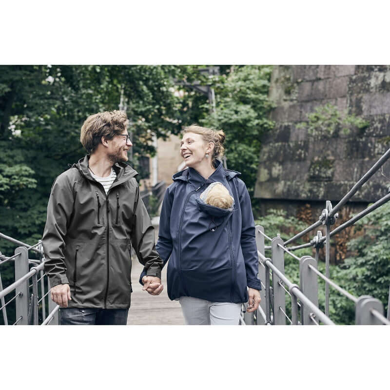 Shop Mamalila Mamalila Softshell Babywearing Jacket Allrounder - Navy at Babymaxi