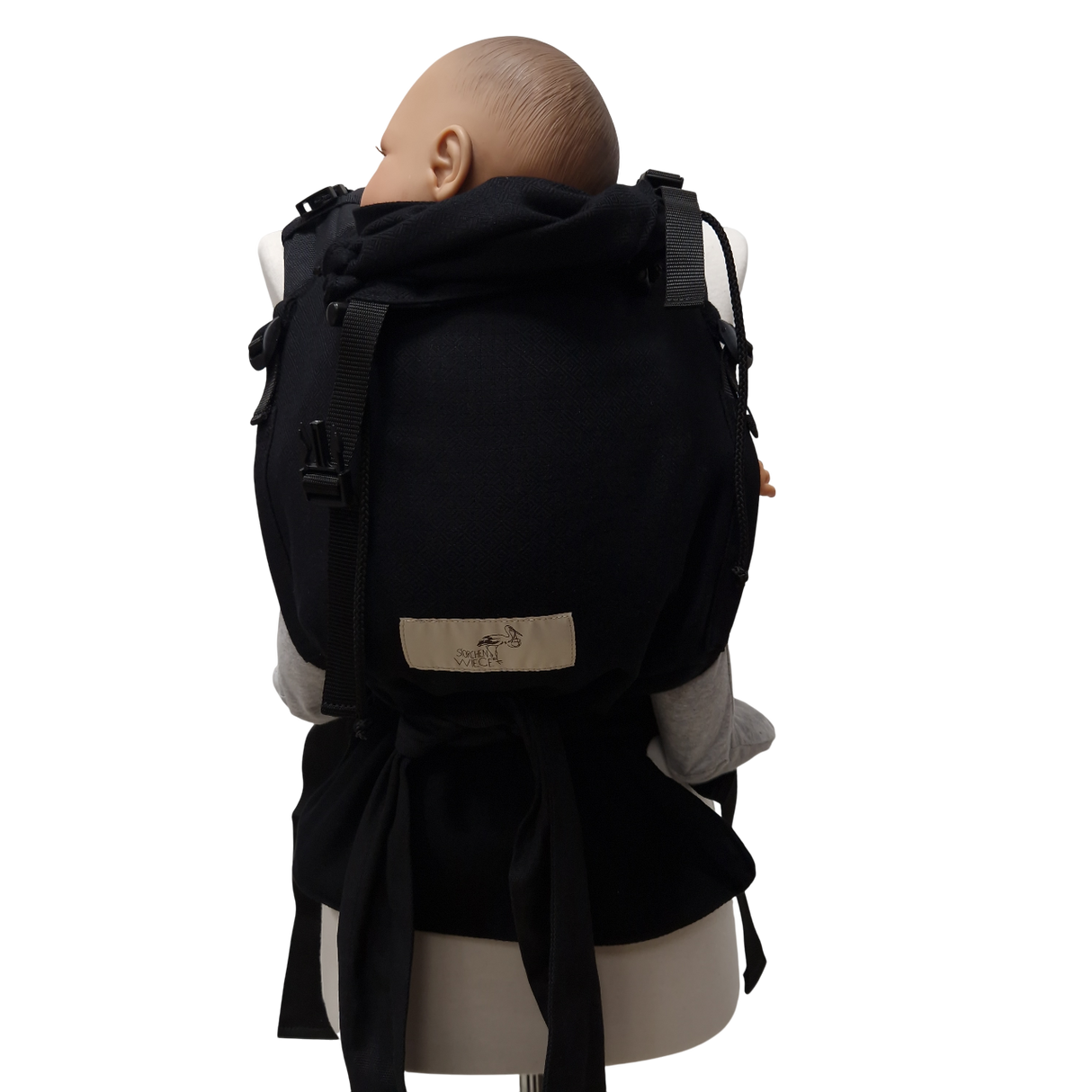 Storchenwiege Talemo Half-Buckle Babytrage - Black