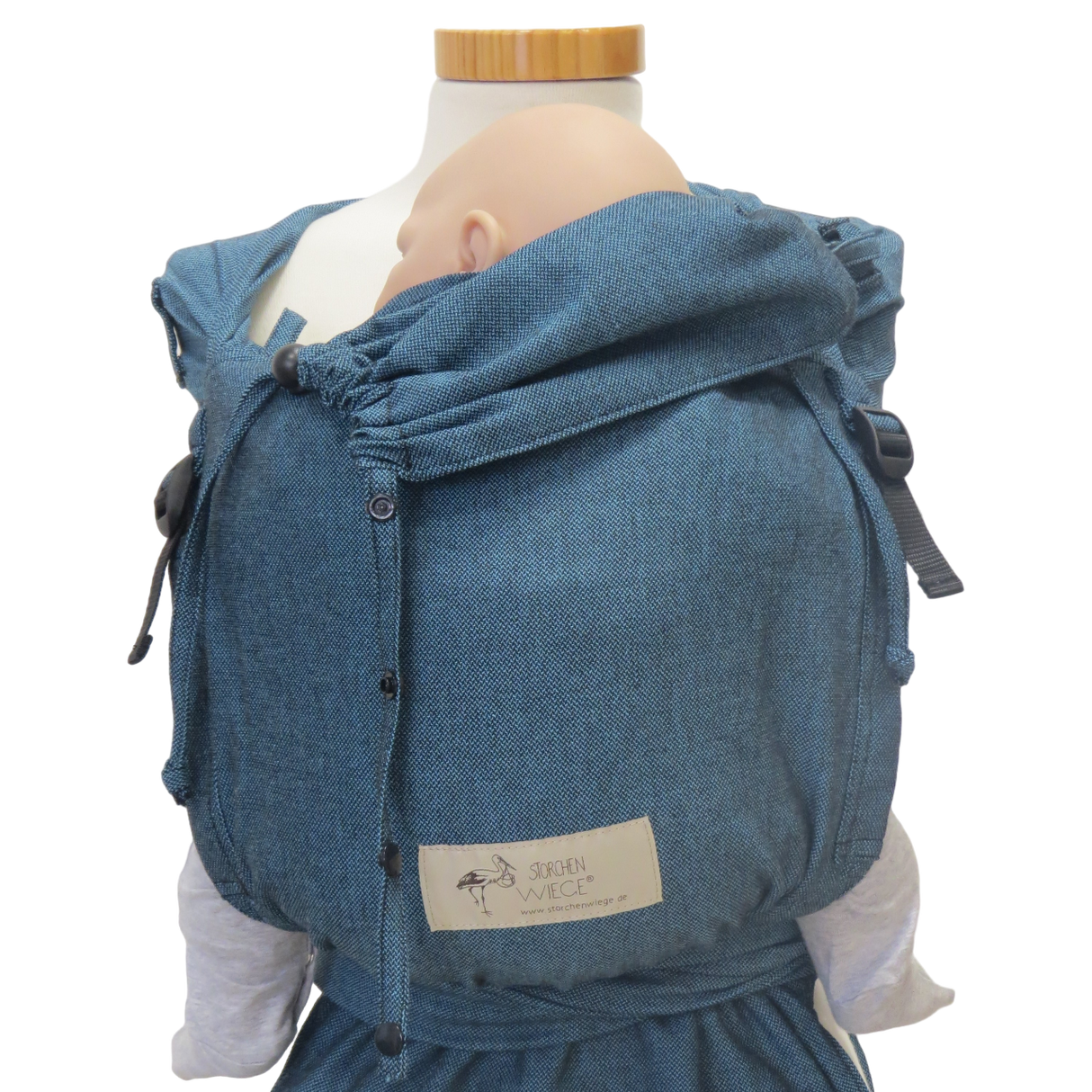 Storchenwiege Wrap Babytrage - Türkis