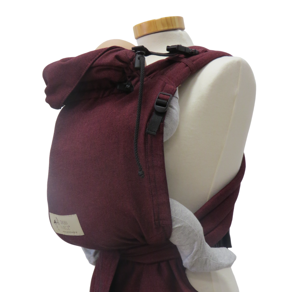 Storchenwiege Half-Buckle Babytrage - Bordeaux
