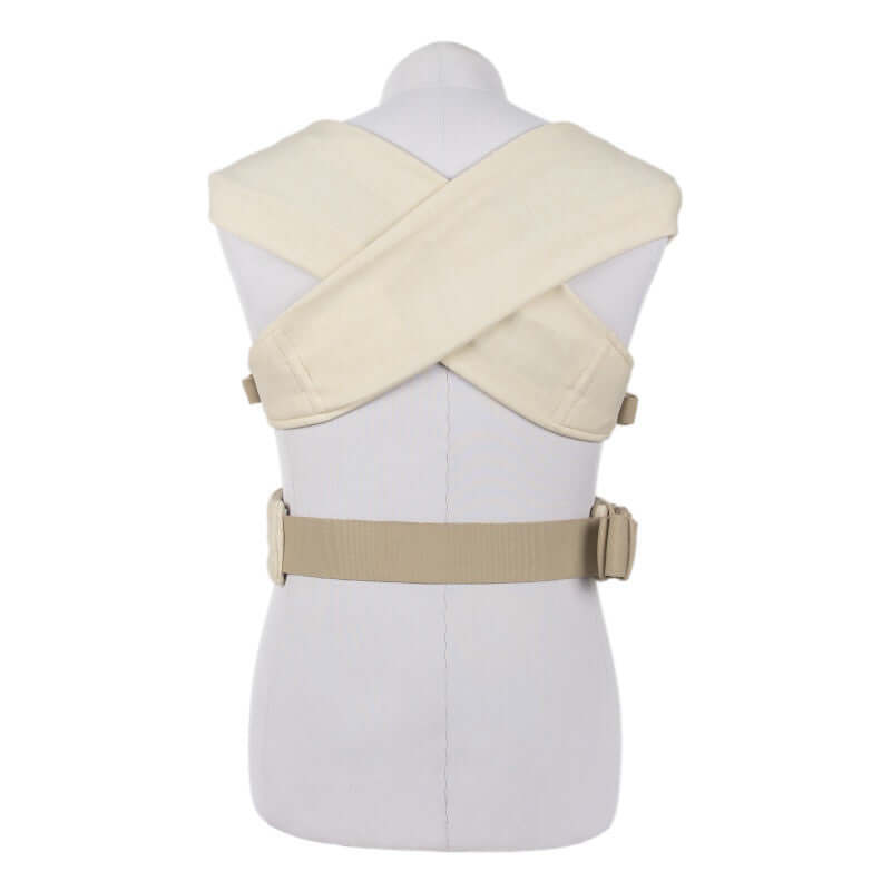 Back view of Ergobaby Embrace, Cosy Carrier - Cream showing cross straps for comfort and support | Babymaxi