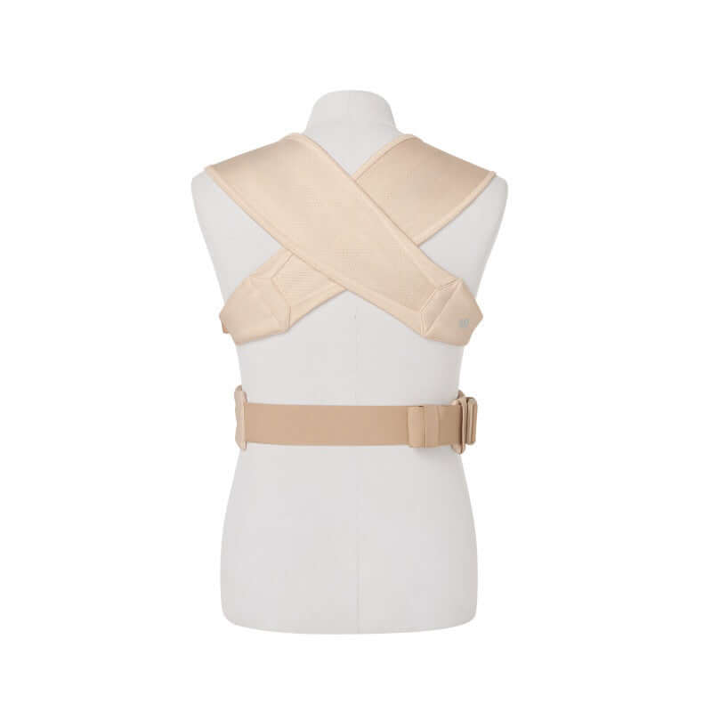 Back view of the Ergobaby Embrace Soft Air Mesh - Cream baby carrier showing ergonomic design and adjustable straps | Babymaxi