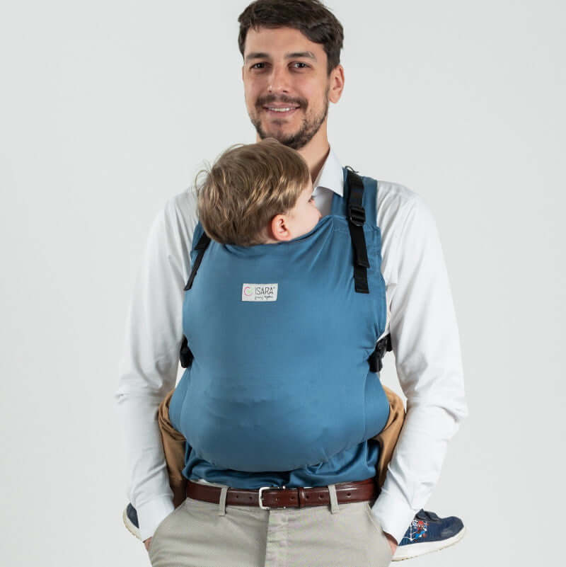 Isara Preschooler (up to 30kg) - Bluestone baby carrier with child, perfect for toddlers, comfort and durability | Babymaxi