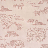 Isara The One - Wildlife Sandy, WWF Collaboration fabric featuring playful sketches of endangered animals | Babymaxi