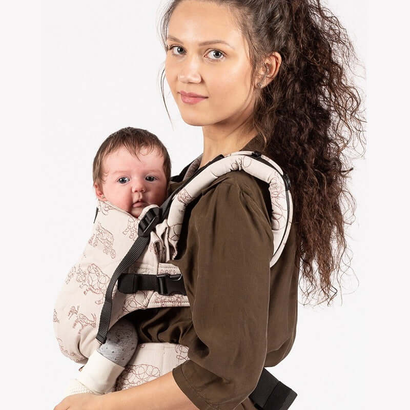 Isara The One - Wildlife Sandy, WWF Collaboration baby carrier with mother and baby | Babymaxi