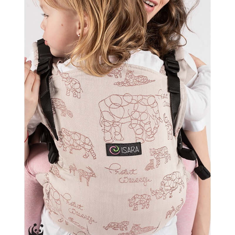 Isara The One - Wildlife Sandy, WWF Collaboration baby carrier with animal designs | Babymaxi
