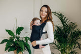 LennyLamb LennyLight - Ebony Black baby carrier in use, lightweight and adjustable for newborns and toddlers | Babymaxi