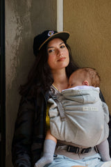 Love Radius HoodieCarrier 2 - Athletic Grey in use by a mom, comfortable babywearing solution | Babymaxi
