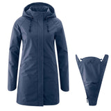 Mamalila Berlin All Season Babywearing Coat – Navy showcasing the stylish design and removable babywearing insert | Babymaxi