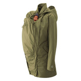 Mamalila Dublin Babywearing Coat – Khaki, featuring an inner pouch for babywearing, perfect for year-round use | Babymaxi