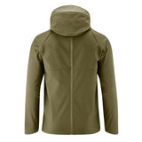 Mamalila Softshell Allrounder Babywearing Jacket for men - Khaki back view, waterproof features | Babymaxi