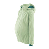 Mamalila Softshell Babywearing Jacket Allrounder - Mint, stylish green outerwear, suitable for babywearing and various weather | Babymaxi