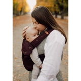 Marsupi Classic - Berry baby carrier in use, providing comfort and ergonomic support for babies | Babymaxi