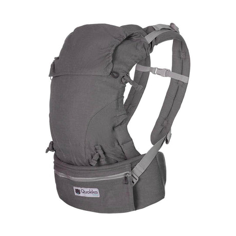 Quokkababy E-Carrier - Light Grey ergonomic baby carrier made from organic cotton | Babymaxi