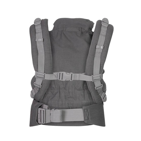 Quokkababy E-Carrier - Light Grey ergonomic baby carrier back view showcasing adjustable straps | Babymaxi