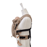 Stochenwiege Valeno Baby Carrier - Sand showcasing ergonomic design with baby, perfect for comfortable carrying | Babymaxi