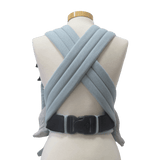 Back view of the Storchenwiege Talemo BabyCarrier - Aqua featuring adjustable shoulder straps and buckle | Babymaxi