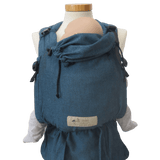 Storchenwiege Talemo Half-Buckle Baby Carrier - Turquoise with baby doll in ergonomic design | Babymaxi